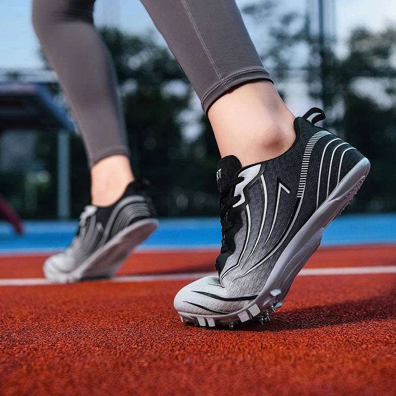 Men Track Field Shoes Shoes Training Spiked Shoes Sport Match Professional Waterproof Athletic Lightweight Lace-up Sneakers - KICKSTART