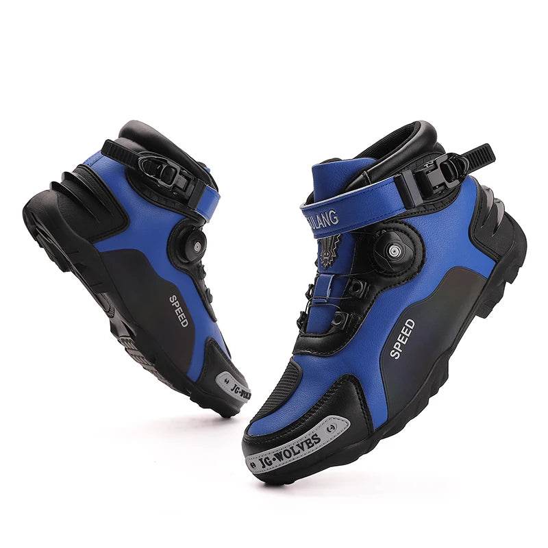 Cycling boots four seasons men's outdoor motorcycle boots plus size high top casual leather boots Anti slip boot - KICKSTART