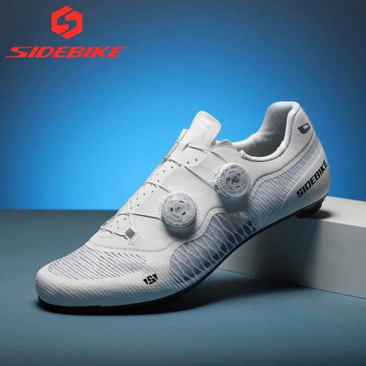 Sidebike ultralight 14 level hardness carbon fiber shoes road bike professional self-locking cleats cycling shoes breathing - KICKSTART