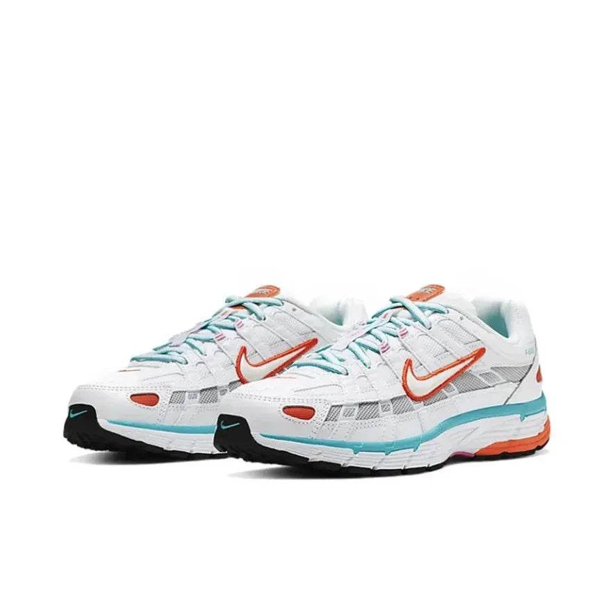 Nike P-6000 Classic Retro Running Shoes Soft Shock Absorbing Comfortable Men's and Women's Sneakers White and Blue Colours - KICKSTART