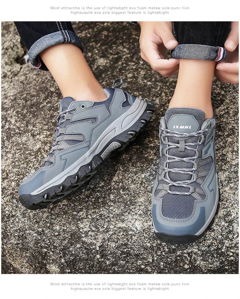 Hiking Shoes Men Women Mesh Sneakers Breathable Fashion Mountain Shoes Boy Spring Autumn Summer Work Shoes Outdoor Trekking - KICKSTART