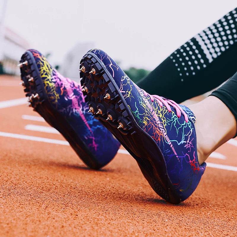 2024 Men Track Field Sprint Shoes Women Spikes Sneakers Athlete Lightweight Running Training Racing Spike Sport Shoes Size 35-45 - KICKSTART