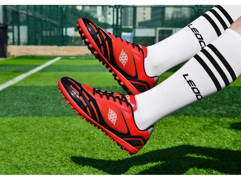 Soccer Shoes Men Turf Football Boots Fashion Firm Ground Studs Anti Slip Boy Sneakers Original Outdoor Field Training Trainers - KICKSTART