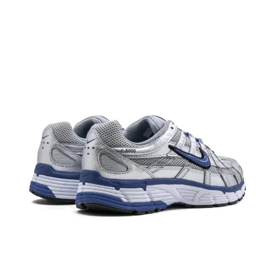 Nike P-6000 Classic Retro Running Shoes Soft Shock Absorbing Comfortable Men's and Women's Sneakers White and Blue Colours - KICKSTART