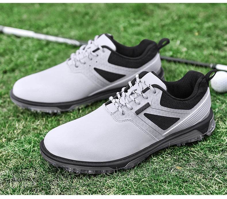 Waterproof Golf Shoes Men High quality Leather Professional Outdoor Golfing Sneakers Walking Exported To Europe And America40-47 - KICKSTART