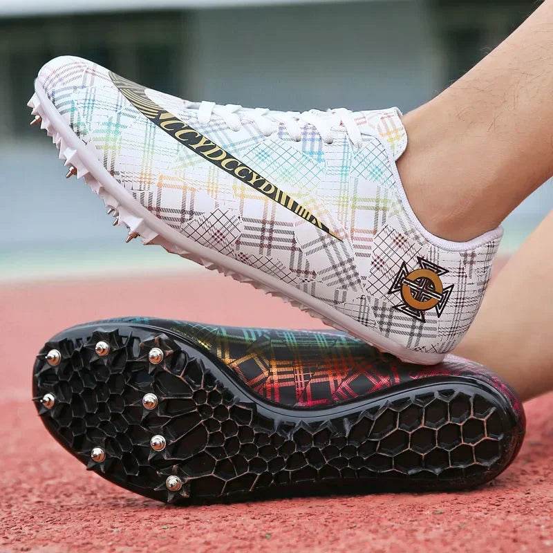 Professional Unisex Track Field Shoes Non Slip Sneakers Spikes Running Nails Shoes Track and Field Comprehensive Training Shoes - KICKSTART