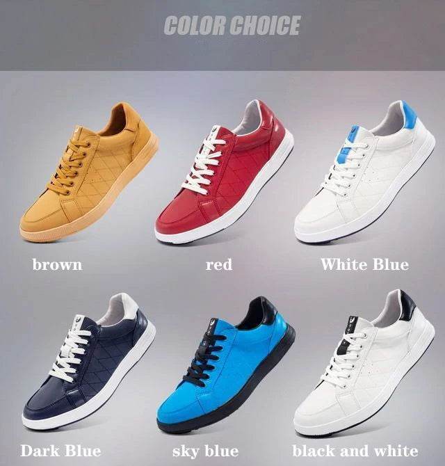 Men's Golf Shoes Genuine Leather Waterproof and Anti slip Sports Shoes Men's Golf Training Shoes - KICKSTART