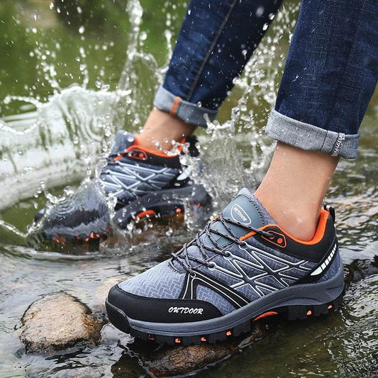 Men's Outdoor Hiking Boots Lightweight Running Shoes Anti Slip and Wear-resistant Rubber Soles Mesh Breathable Sports Shoes 2025 - KICKSTART