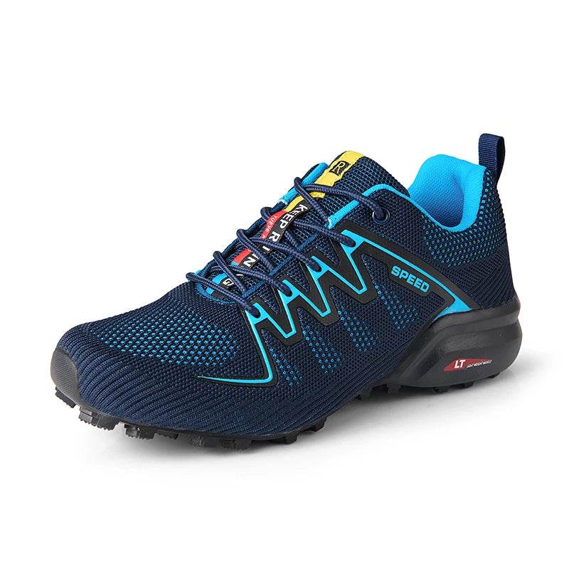 SMS New Men Shoes Sneakers Breathable Outdoor Mesh Hiking Shoes Casual Light Male Sport Shoes Comfortable Climbing Shoes - KICKSTART