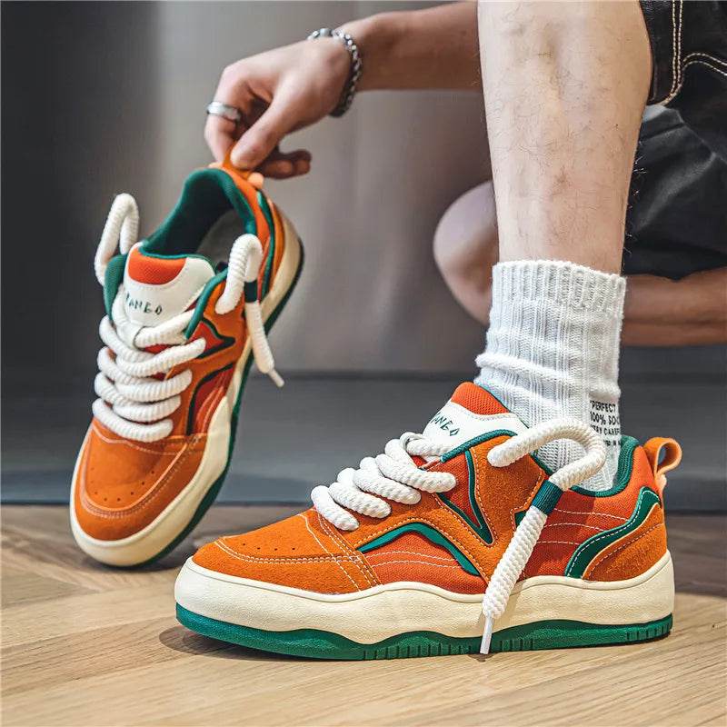 Designer Fashion Mens Skateboard Shoes Streetwear Hip hop Sneakers Men Casual Harajuku Vulcanized Shoes Men Original Sneakers - KICKSTART