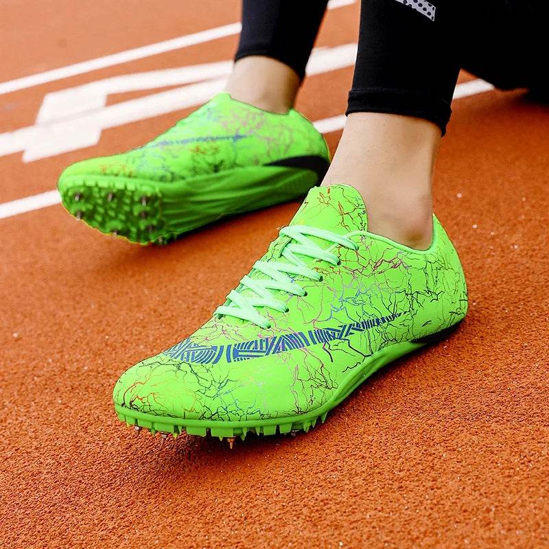 2024 Men Track Field Sprint Shoes Women Spikes Sneakers Athlete Lightweight Running Training Racing Spike Sport Shoes Size 35-45 - KICKSTART