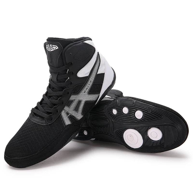 Men's women's large size free fighting boxing shoes Comfortable wear-resistant sports shoes Non-slip breathable wrestling shoes - KICKSTART