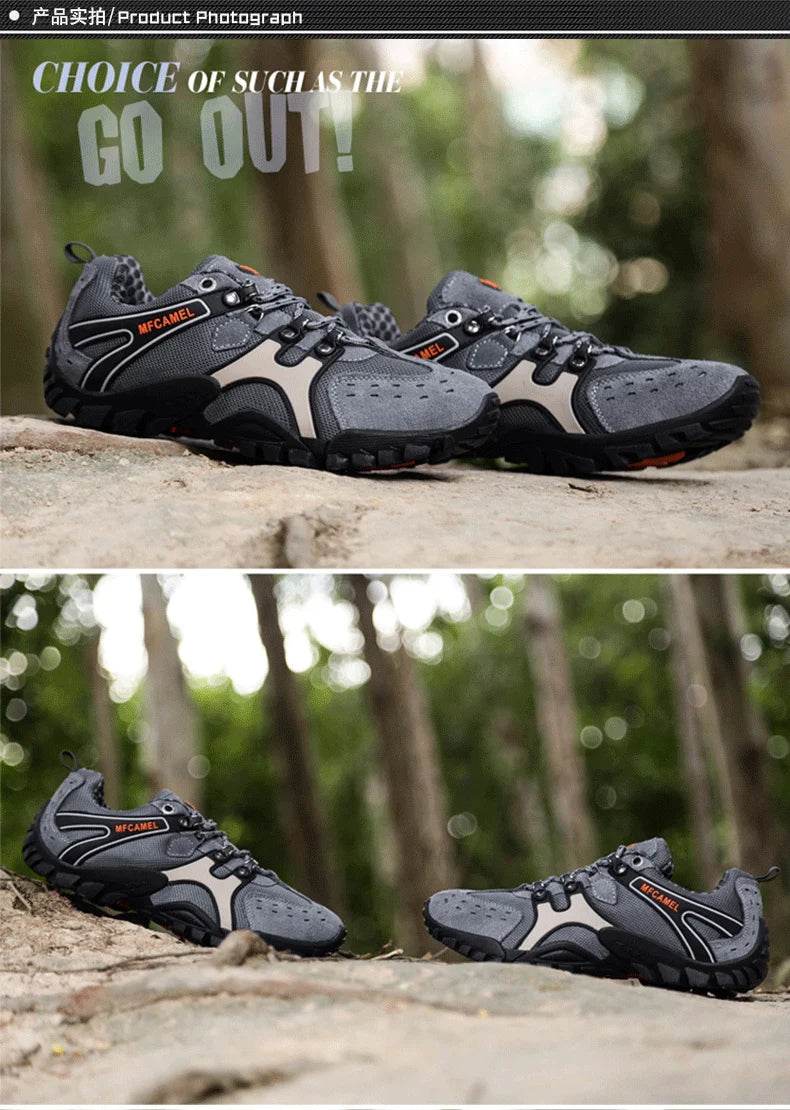 Hot Sale Brand Men Hiking Shoes Breathable Outdoor Mountain Trekking Shoes Men Climbing Hunting Sneakers Non-Slip Sport Footwear - KICKSTART