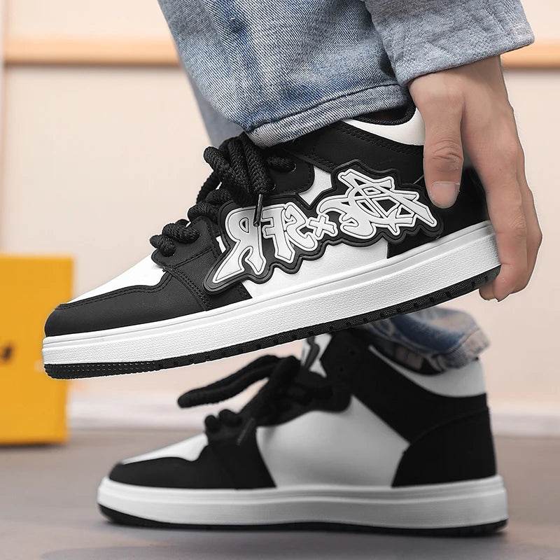 Men‘s Skateboarding Shoes Fashion Cushioning Non-slip Sport Shoes Comfortable Men Casual Shoes Platform Student Walking Sneakers - KICKSTART