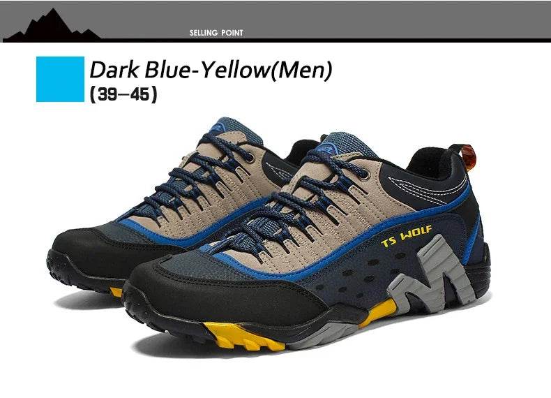 Big Size Hiking Shoes for Men Women Sneakers Wear-resistant Comfortable Outdoor Trekking Sports Shoes Couple Light Running Shoes - KICKSTART