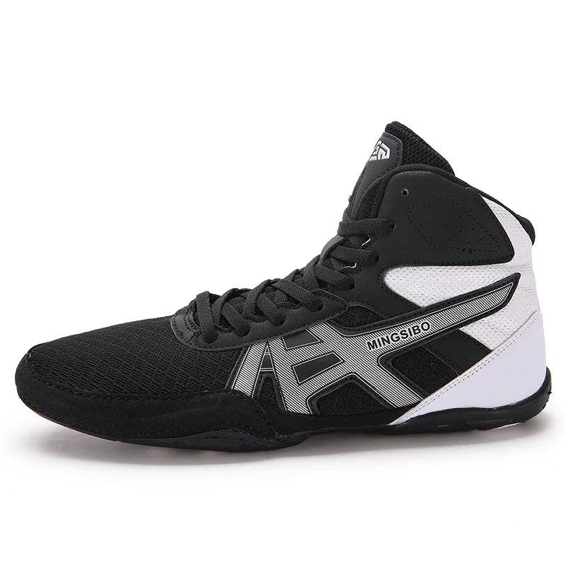 Men's women's large size free fighting boxing shoes Comfortable wear-resistant sports shoes Non-slip breathable wrestling shoes - KICKSTART