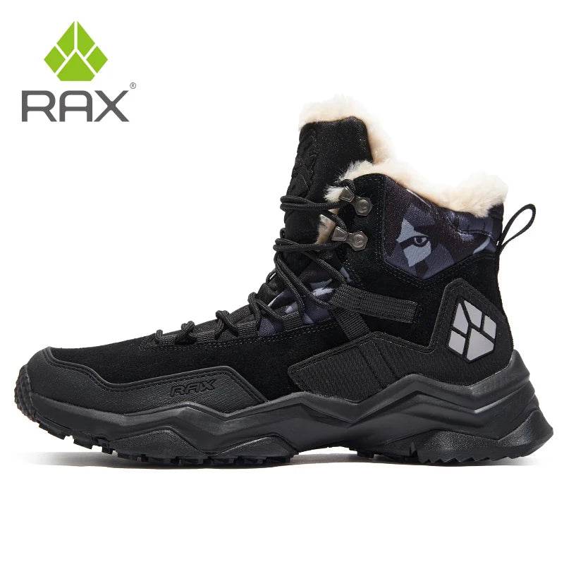 RAX Men Hiking Shoes Mid-top Waterproof Outdoor Sneaker Men Leather Trekking Boots Trail Camping Climbing Hunting Sneakers Women - KICKSTART