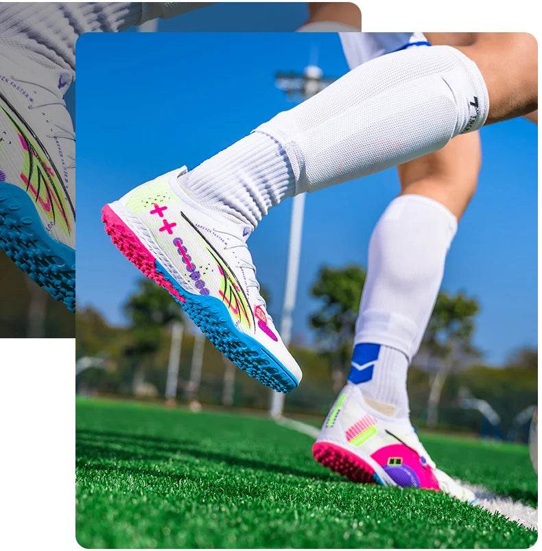 Men TF/AG Soccer Shoes Cleats Grass Training Comfortable Society Sport Wear Sneaker Football Shoes Top Quality Football Boots - KICKSTART