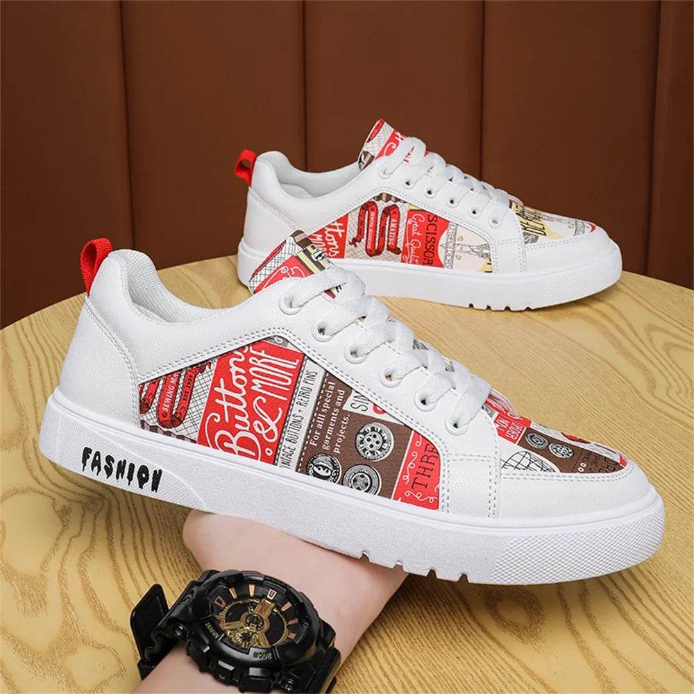 Trend Graffiti Casual Shoes Men Platform Sneakers Walking Skateboarding Shoe Fashion Footwear Teenagers Zapatillas Hombre 39-44 - KICKSTART