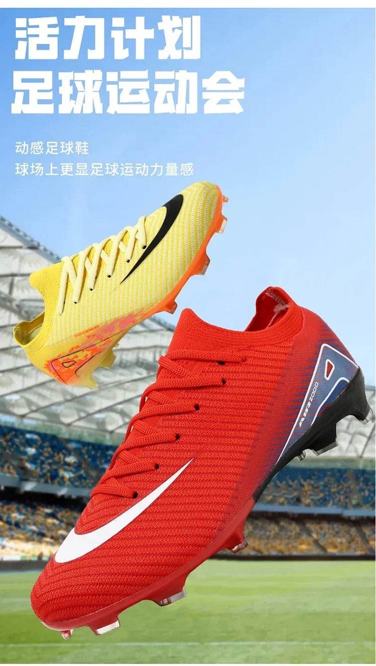 Men FG Soccer Shoes Resistant Society Football Field Boots Original Comfortable Football Shoes Cleats Ultralight Studded Match - KICKSTART