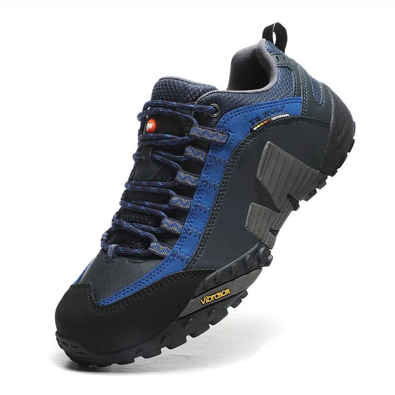 High quality Men's Trekking Shoes Genuine Leather Men Women Hiking Shoes Outdoor Waterproof Sport Climbing Men Sneakers - KICKSTART