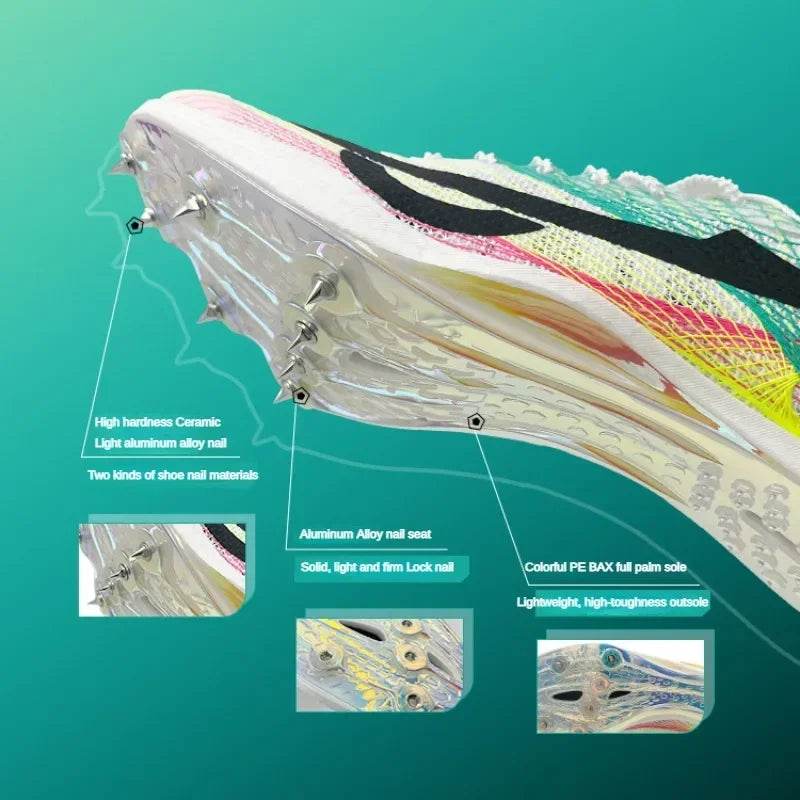 Health Carbon Plate Speed CP3 Spike Sprint Shoes Medium Long Distance Track and Field Competition Professional Running Shoes - KICKSTART