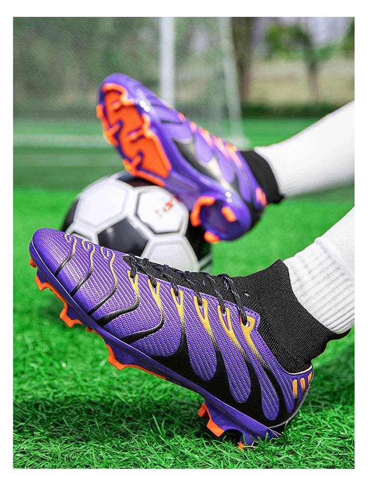 Hot High Quality Man Football Boots Society Outdoor TF/FG Mens Studded Boots Light Training Teenager Soccer Shoe botas de futbol - KICKSTART