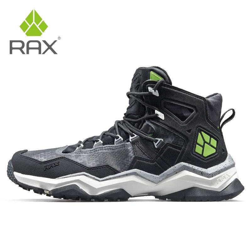 RAX Men Hiking Shoes Mid-top Waterproof Outdoor Sneaker Men Leather Trekking Boots Trail Camping Climbing Hunting Sneakers Women - KICKSTART