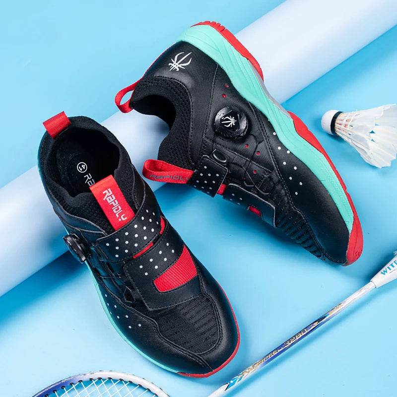 Men Badminton Sport Shoes Quick Lacing Men Volleyball Sneakers Non-slip Women Table Tennis Shoes Outdoor Tennis Footwear A88 - KICKSTART