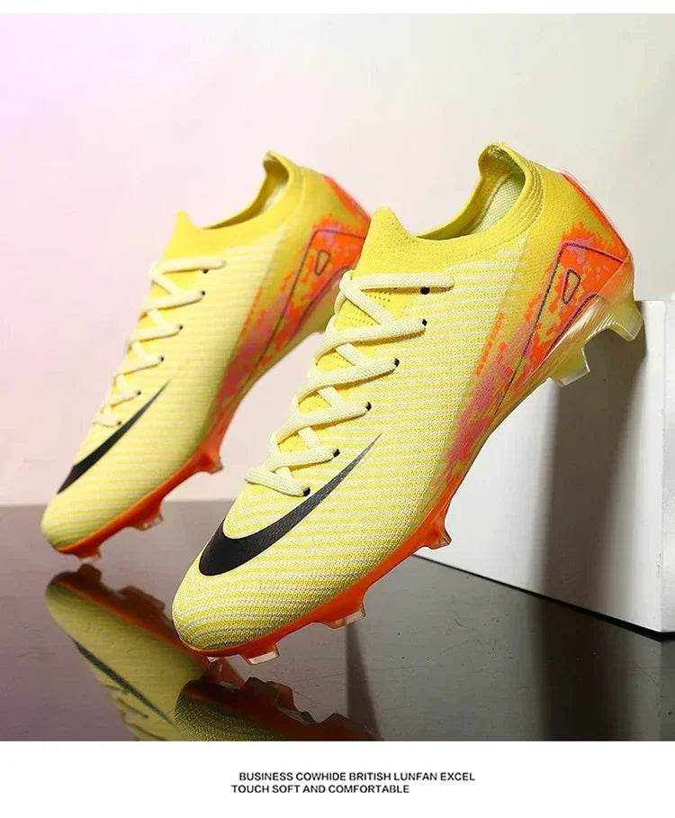 Men FG Soccer Shoes Resistant Society Football Field Boots Original Comfortable Football Shoes Cleats Ultralight Studded Match - KICKSTART