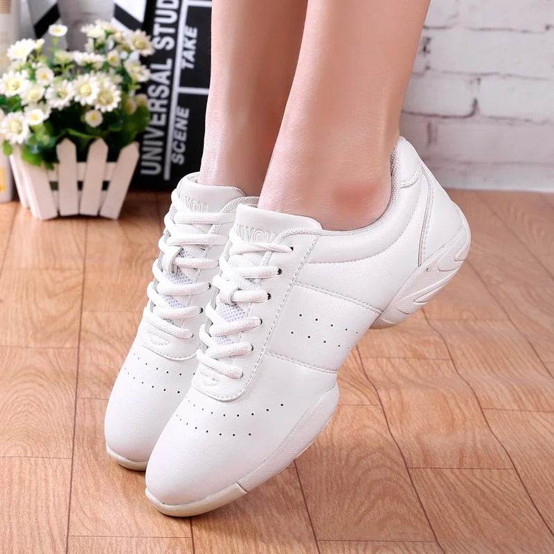 Dance Shoes Woman Men Modern Soft Outsole Jazz Sneakers Aerobics Breathable Lightweight Female Dancing Fitness Sport Shoes Solid - KICKSTART