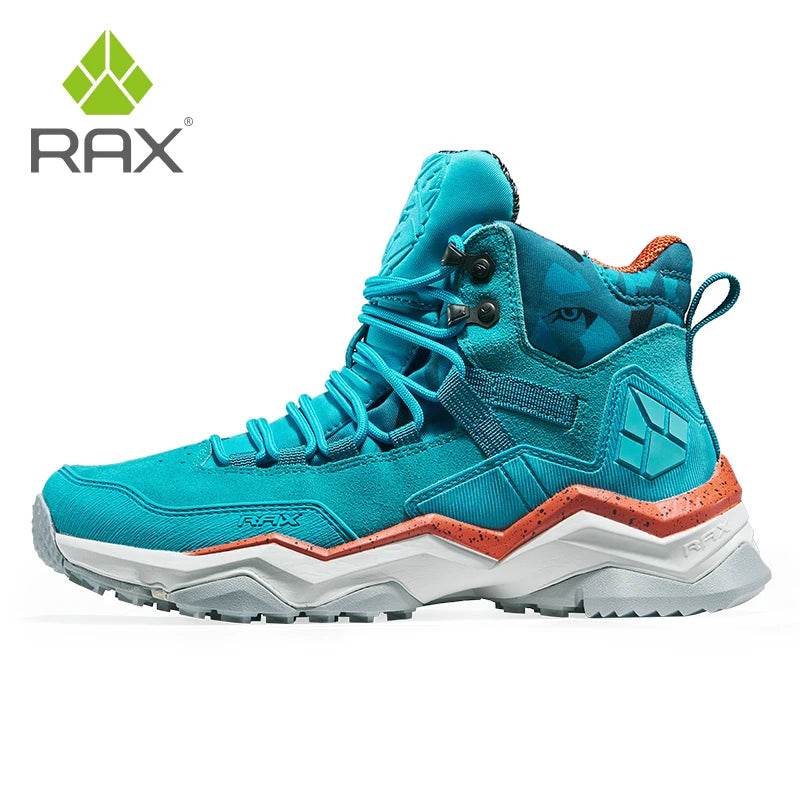 RAX Men Hiking Shoes Mid-top Waterproof Outdoor Sneaker Men Leather Trekking Boots Trail Camping Climbing Hunting Sneakers Women - KICKSTART