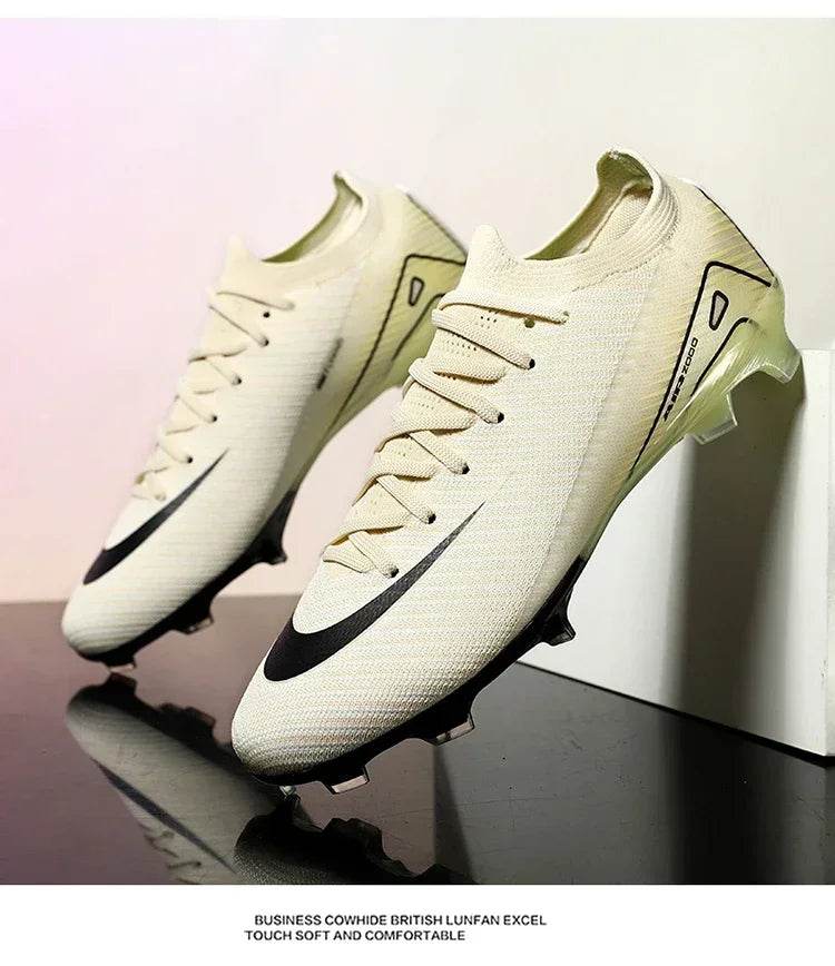 Men FG Soccer Shoes Resistant Society Football Field Boots Original Comfortable Football Shoes Cleats Ultralight Studded Match - KICKSTART