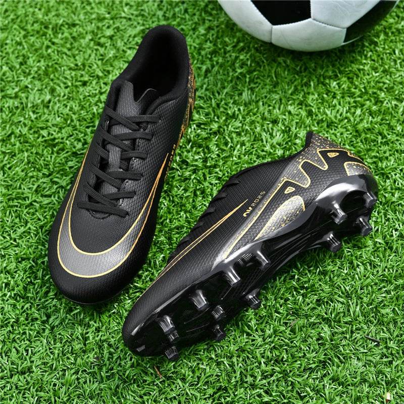 Men Soccer Shoes FG/TF Soft Football Sneakers Breathable Non-Slip Cleats Grass Trainers Outdoor Low Top Running Sport Footwear - KICKSTART