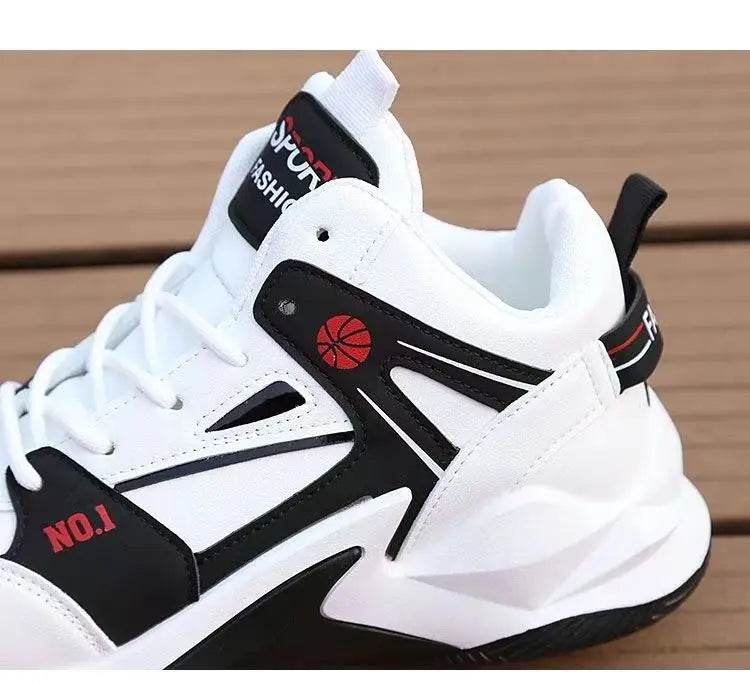 New High-top Basketball Shoes Men Outdoor Sneakers Men Wear Resistant Air Cushioning Baseball Shoes Male Breathable Sport Shoes - KICKSTART