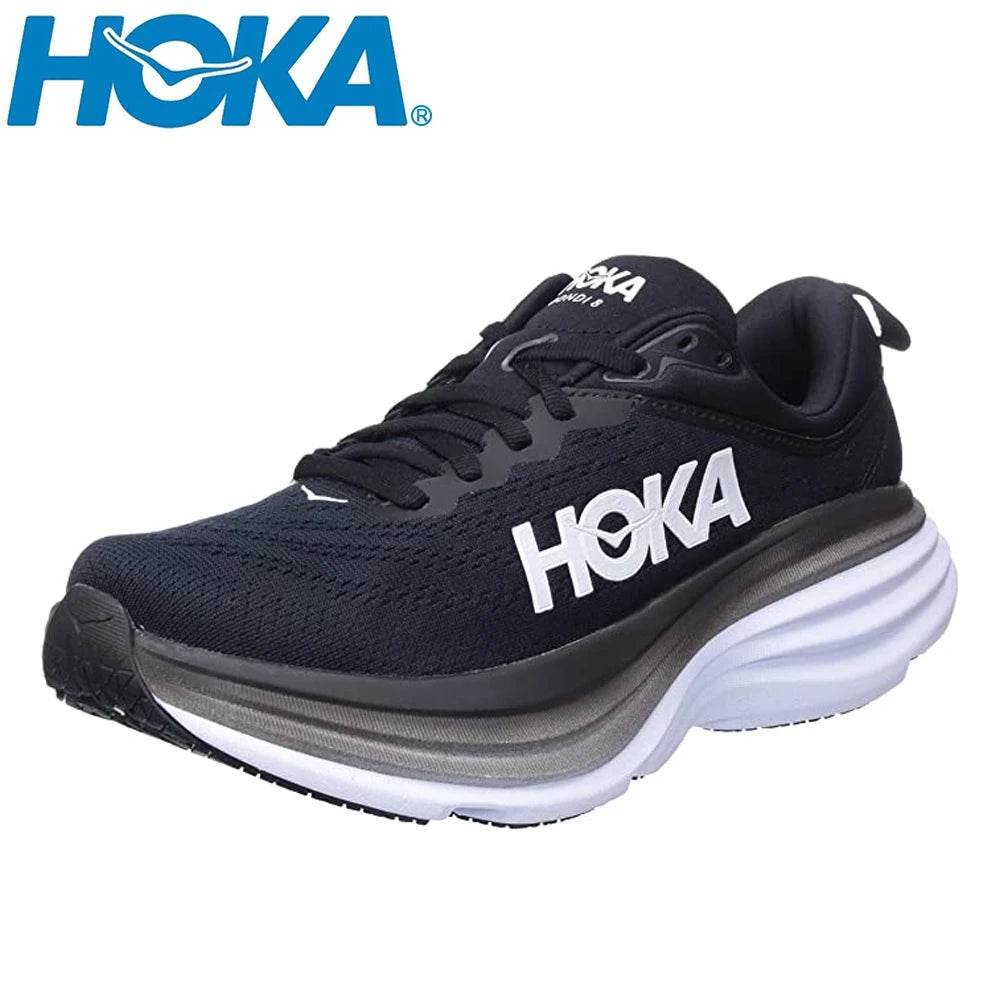 Hoka One One Sport Running Shoes Bondi8 Anti Slip Cushioning Road Runs Shoes Men Sport Shoes Lifestyle Outdoor Sneaker Women - KICKSTART