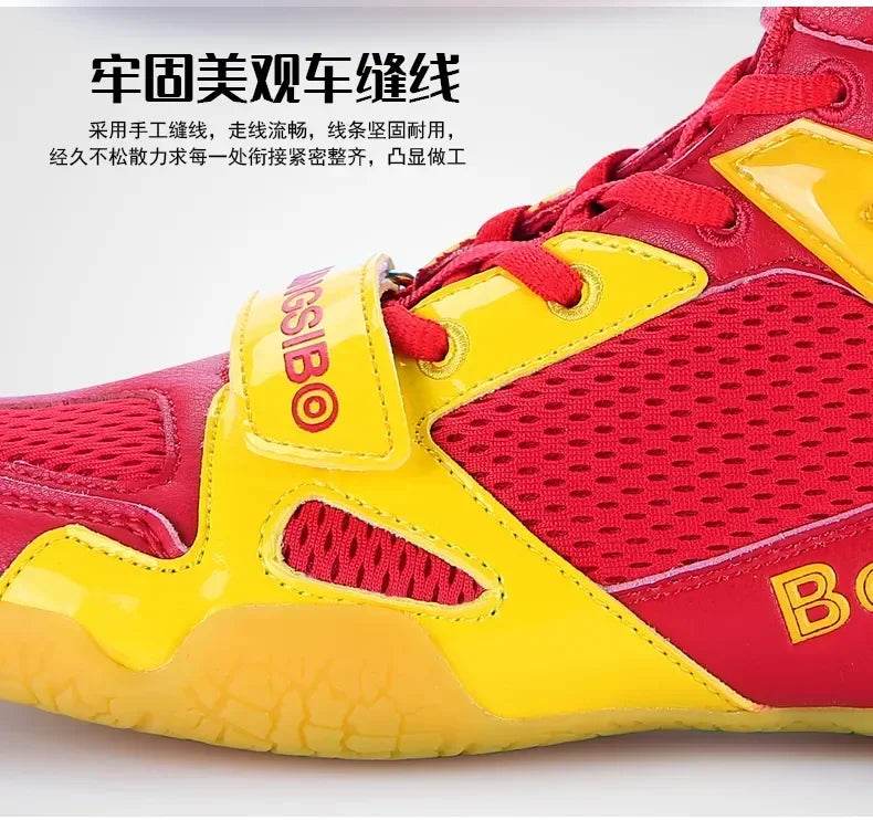 Professional Wrestling Shoes Men Women Boxing Shoes Light Weight Flighting Footwears Anti Slip Wrestling Sneakers - KICKSTART