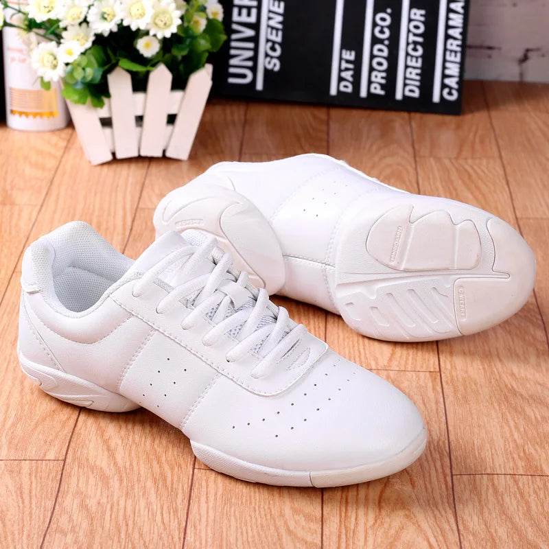 Dance Shoes Woman Men Ladies Modern Soft Outsole Jazz Sneakers Aerobics Breathable Lightweight Female Dancing Fitness Sport - KICKSTART