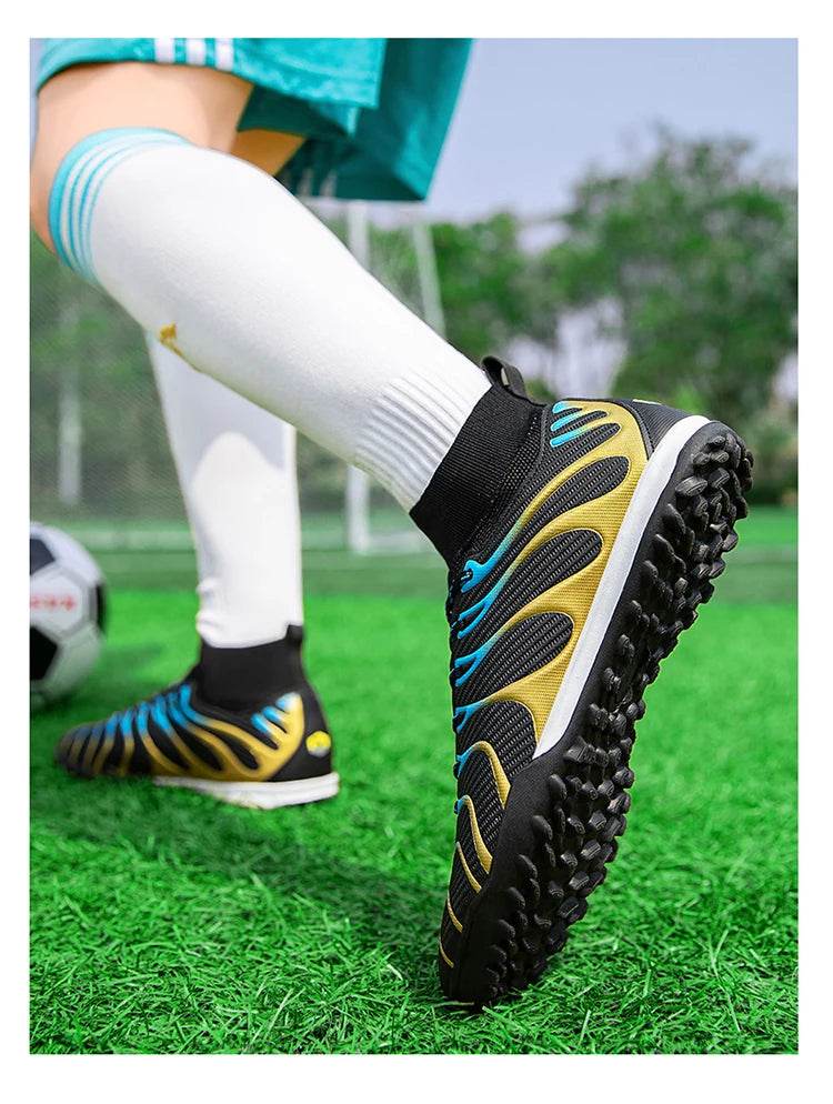 Hot High Quality Man Football Boots Society Outdoor TF/FG Mens Studded Boots Light Training Teenager Soccer Shoe botas de futbol - KICKSTART