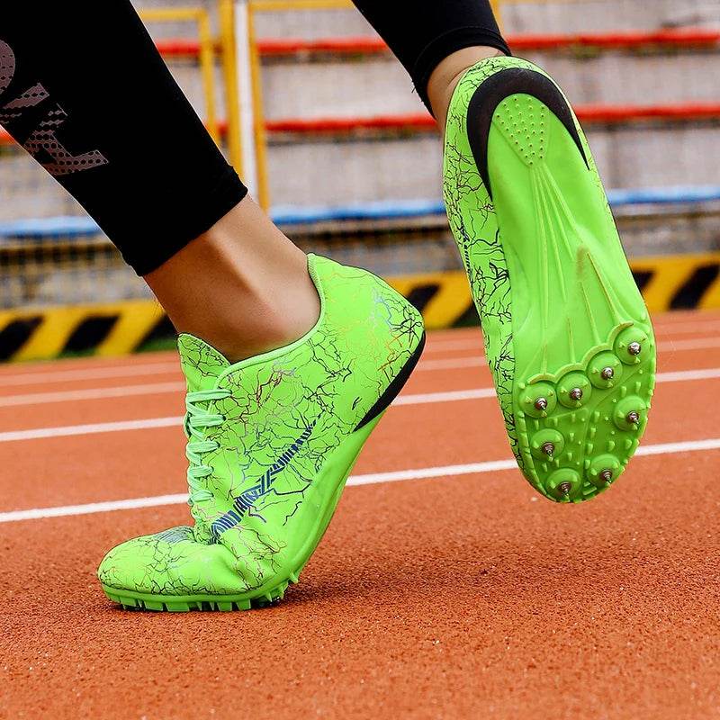 2024 Men Track Field Sprint Shoes Women Spikes Sneakers Athlete Lightweight Running Training Racing Spike Sport Shoes Size 35-45 - KICKSTART