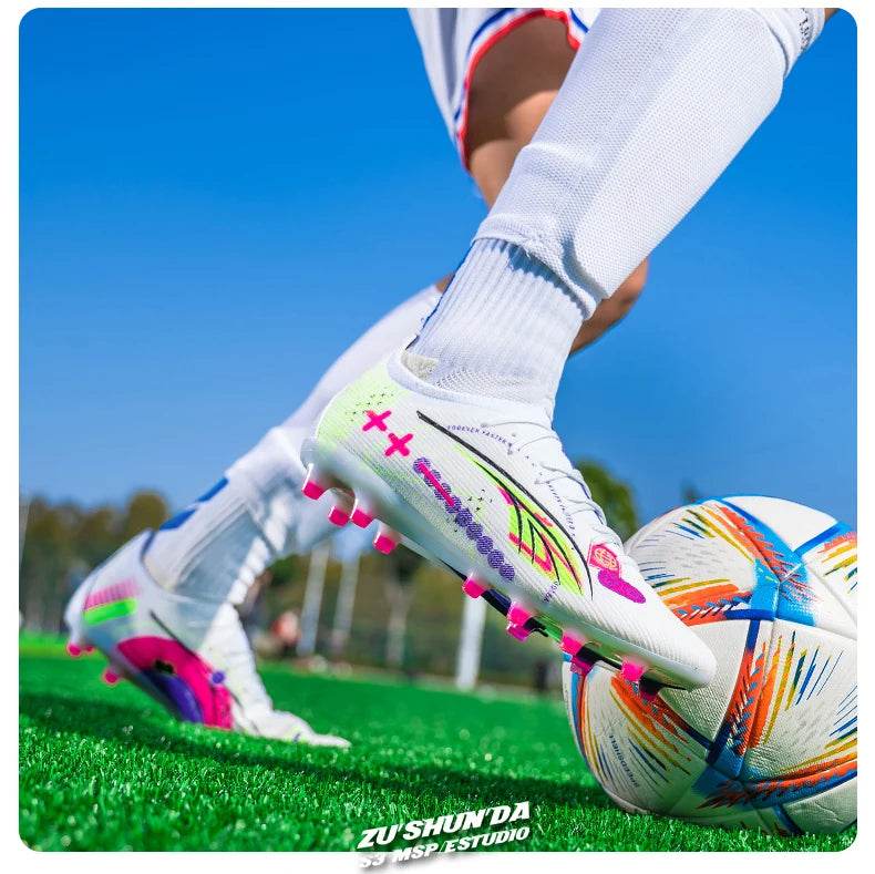 Men TF/AG Soccer Shoes Cleats Grass Training Comfortable Society Sport Wear Sneaker Football Shoes Top Quality Football Boots - KICKSTART