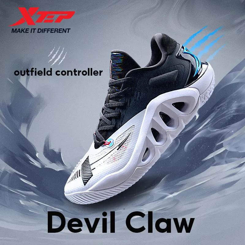 Xtep Devil's claws Basketball Shoes For Men 2024 Autumn Comfortable Sports Shoes Combat Stability Rebound Sneakers 876319120001 - KICKSTART