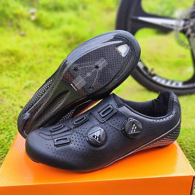 Carbon fiber cycling shoes Men's carbon sole lock shoes Road car hard sole carbon fiber cycling shoes - KICKSTART