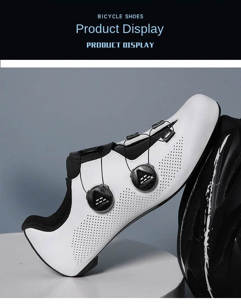 Carbon fiber cycling shoes Men's carbon sole lock shoes Road car hard sole carbon fiber cycling shoes - KICKSTART