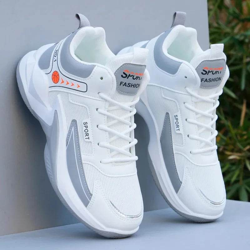 New High-top Basketball Shoes Men Outdoor Sneakers Men Wear Resistant Air Cushioning Baseball Shoes Male Breathable Sport Shoes - KICKSTART