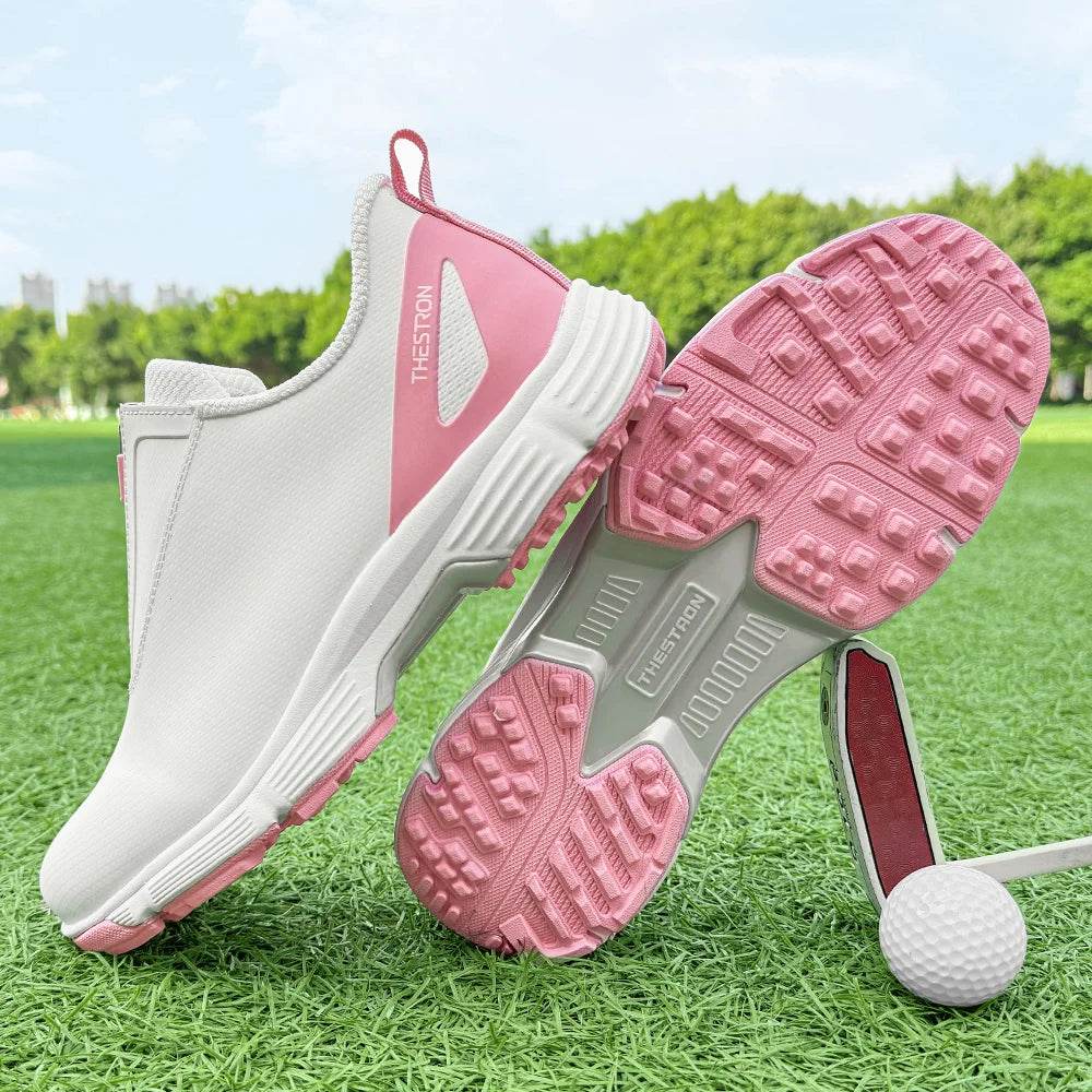 Women Spikeless Golf Shoes Professional Waterproof Golf Sneakers Comfortable Gym Sneakers - KICKSTART