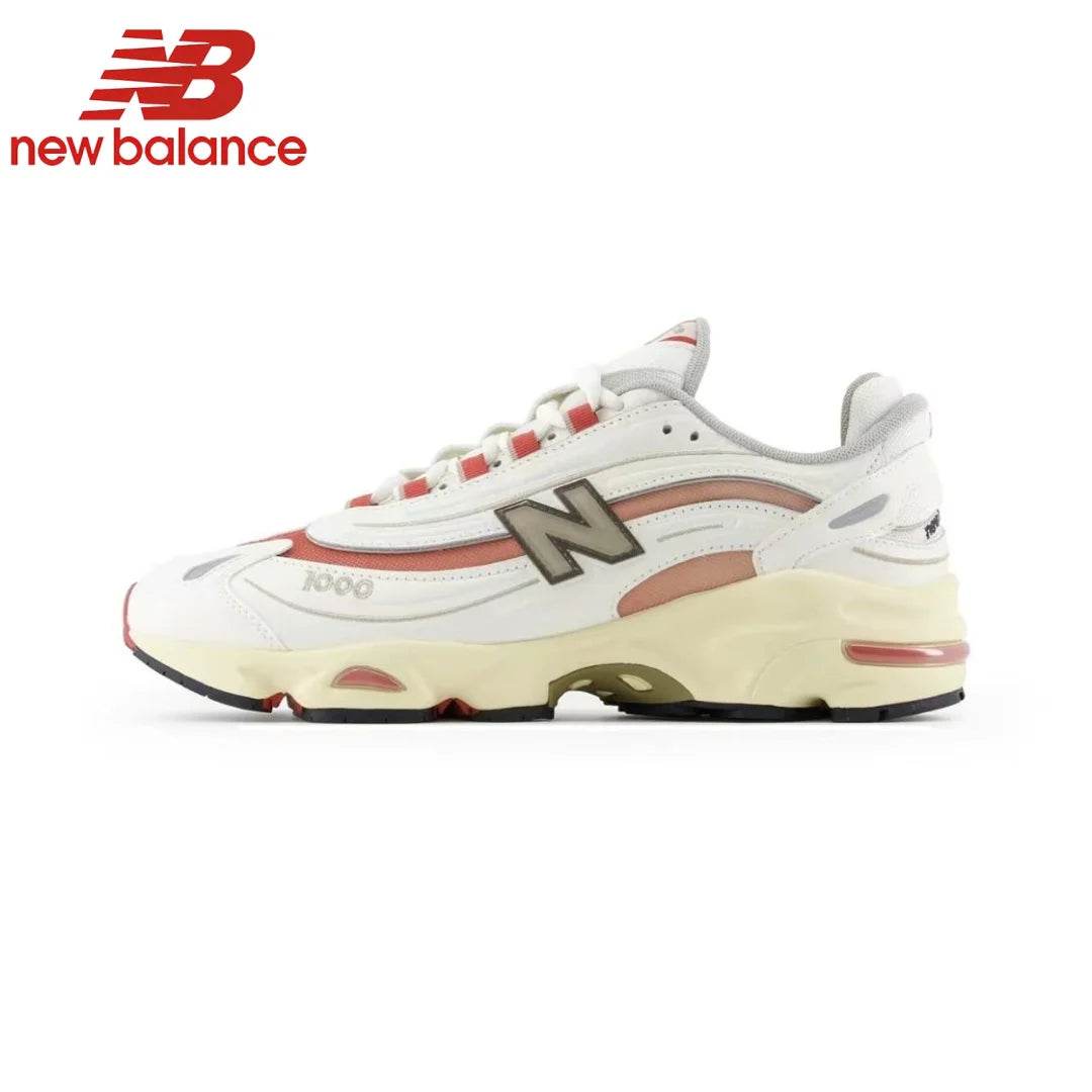 Original New Balance NB 1000 Classic Vintage Mesh Leather Casual Men's and Women's Running Shoes White Grey Sliver M1000SL - KICKSTART