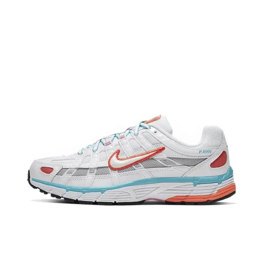 Nike P-6000 Classic Retro Running Shoes Soft Shock Absorbing Comfortable Men's and Women's Sneakers White and Blue Colours - KICKSTART