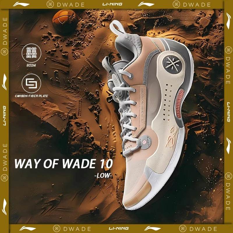 Li-Ning Men WAY OF WADE 10 LOW Professional Basketball Shoes Carbon Plate Cushion Support LiNing WOW 10 Sneakers ABAS083 - KICKSTART