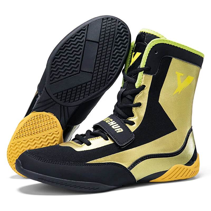 New Pro wrestling and boxing shoes, men's mesh breathable training, flying wrestling boots, lightweight sneakers - KICKSTART